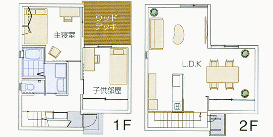 広々リビング中心スタイル